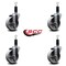 Service Caster 4'' Semi Steel Wheel Swivel 1-1/8'' Expanding Stem Caster Set, 4PK SCC-EX20S414-SSS-118-4 - alternate 4